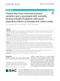 Twenty-four-hour mechanical power variation rate is associated with mortality among critically ill patients with acute respiratory failure: A retrospective cohort study