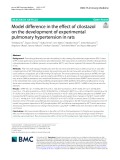 Model difference in the effect of cilostazol on the development of experimental pulmonary hypertension in rats