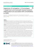 Suppressor of variegation 3–9 homologue 1 impairment and neutrophil-skewed systemic infammation are associated with comorbidities in COPD