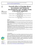 Growth effect of foreign direct investment and financial development: New insights from a threshold approach