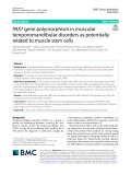 PAX7 gene polymorphism in muscular temporomandibular disorders as potentially related to muscle stem cells