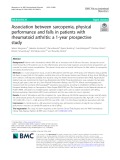 Association between sarcopenia, physical performance and falls in patients with rheumatoid arthritis: A 1-year prospective study