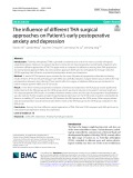 The infuence of diferent THA surgical approaches on Patient’s early postoperative anxiety and depression