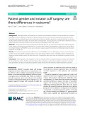 Patient gender and rotator cuff surgery: Are there differences in outcome?