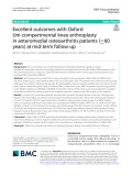 Excellent outcomes with Oxford Uni-compartmental knee arthroplasty in anteromedial osteoarthritis patients (≤60 years) at mid-term follow-up