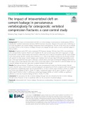 The impact of intravertebral cleft on cement leakage in percutaneous vertebroplasty for osteoporotic vertebral compression fractures: A case-control study