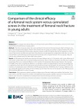 Comparison of the clinical efcacy of a femoral neck system versus cannulated screws in the treatment of femoral neck fracture in young adults