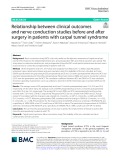 Relationship between clinical outcomes and nerve conduction studies before and after surgery in patients with carpal tunnel syndrome