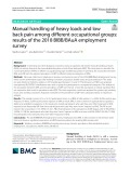 Manual handling of heavy loads and low back pain among different occupational groups: Results of the 2018 BIBB/BAuA employment survey