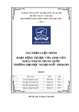 Bài thảo luận nhóm: Hoạt động tự học của sinh viên khoa Ngôn ngữ và văn hóa Trung Quốc trường đại học Ngoại ngữ-ĐHQGHN