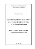 Khóa luận tốt nghiệp Tư tưởng Hồ Chí Minh: Công tác vận động quần chúng ở Ba Vì, Hà Nội hiện nay theo tưởng Hồ Chí Minh