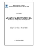 Luận văn Thạc sĩ Kinh tế: Một vài bàn luận về thời lượng giảng dạy và thực trạng nghiên cứu khoa học của giảng viên tại trường đại học công nghiệp thành phố Hồ Chí Minh