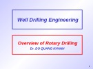 Lecture Well Drilling Engineering: Overview of Rotary Drilling - Dr. Do Quang Khanh