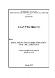 Luận văn Thạc sĩ Kinh tế chính trị: Phát triển công nghiệp nông thôn tỉnh Thừa Thiên Huế