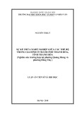 Luận án Tiến sĩ Xã hội học: Sự kế thừa nghề nghiệp giữa các thế hệ trong gia đình ở thành phố Thanh Hóa, tỉnh Thanh Hóa