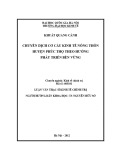 Luận văn Thạc sĩ Kinh tế chính trị: Chuyển dịch cơ cấu kinh tế nông thôn ở huyện Phúc Thọ theo hướng phát triển bền vững