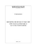 Luận văn Thạc sĩ Kinh tế chính trị: Môi trường thu hút đầu tư trực tiếp nước ngoài tại tỉnh Nghệ An