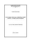 Luận văn Thạc sĩ Kinh tế chính trị: Giảm nghèo trong quá trình phát triển kinh tế - xã hội ở tỉnh Ninh Bình