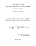 Luận văn Thạc sĩ Kinh tế: Đảm bảo đời sống của người lao động trong các khu công nghiệp ở Đồng Nai