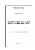 Luận văn Thạc sĩ Kinh tế chính trị: Hoạt động trợ giúp xã hội thường xuyên ở Việt Nam