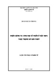 Luận văn Thạc sĩ Kinh tế: Ngân hàng thương mại cổ phần ở Việt Nam - Thực trạng và giải pháp