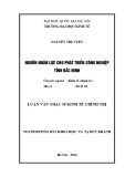 Luận văn Thạc sĩ Kinh tế chính trị: Nguồn nhân lực cho phát triển công nghiệp tỉnh Bắc Ninh