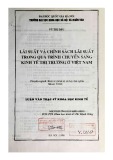 Luận văn Thạc sĩ Kinh tế chính trị: Lãi suất và chính sách lãi suất trong quá trình chuyển sang nền kinh tế thị trường ở Việt Nam