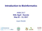 Lecture Introduction to Bioinformatics