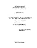 Luận văn Thạc sĩ Kinh tế: Các yếu tố ảnh hưởng đến lòng trung thành của nhân viên Công ty Esquel Việt Nam