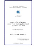 Luận văn Thạc sĩ Kinh tế: Chiến lược phát triển Công ty CP Địa ốc An Phú giai đoạn 2012-2020