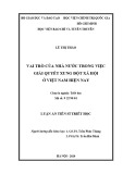 Luận án Tiến sĩ Triết học: Vai trò của nhà nước trong việc giải quyết xung đột xã hội ở Việt Nam hiện nay