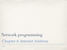 Lecture Network programming - Chapter 4: Internet Address (Tran Thi Ha Trang)