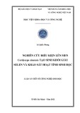 Luận án Tiến sĩ Công nghệ sinh học: Nghiên cứu điều kiện lên men Cordyceps sinensis tạo sinh khối giàu selen và khảo sát hoạt tính sinh học