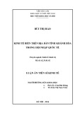 Luận án Tiến sĩ Kinh tế: Kinh tế biển trên địa bàn tỉnh Khánh Hoà trong hội nhập quốc tế