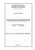 Luận án Tiến sĩ Kinh tế chính trị: Thị trường khoa học và công nghệ ở Việt Nam trong tiến trình hội nhập kinh tế quốc tế