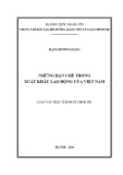 Luận văn Thạc sĩ Kinh tế: Những hạn chế trong xuất khẩu lao động của Việt Nam