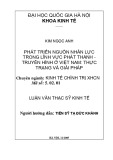 Luận văn Thạc sĩ Kinh tế: Phát triển nguồn nhân lực trong lĩnh vực Phát thanh - Truyền hình Việt Nam - Thực trạng và giải pháp