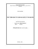 Luận văn Thạc sĩ Kinh tế: Phát triển kinh tế tư bản nhà nước ở Thái Nguyên