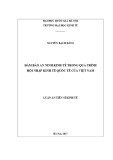 Luận án Tiến sĩ Kinh tế: Đảm bảo an ninh kinh tế trong quá trình hội nhập kinh tế quốc tế ở Việt Nam