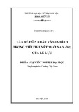 Khóa luận tốt nghiệp: Vấn đề hôn nhân và gia đình trong tiểu thuyết Thời xa vắng của Lê Lựu