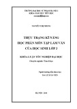 Khóa luận tốt nghiệp: Thực trạng kĩ năng học phân môn Tập làm văn của học sinh lớp 3