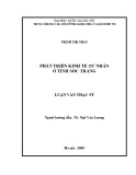 Luận văn Thạc sĩ Kinh tế: Phát triển kinh tế tư nhân ở tỉnh Sóc Trăng