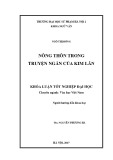 Khóa luận tốt nghiệp: Nông thôn trong truyện ngắn của Kim Lân