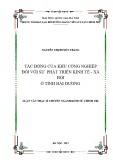 Luận văn Thạc sĩ Kinh tế chính trị: Tác động của khu công nghiệp đối với sự phát triển kinh tế - xã hội ở tỉnh Hải Dương