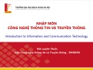 Bài giảng Nhập môn công nghệ thông tin và truyền thông: Bài 1 - GV. Lê Thanh Hương