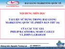 Bài giảng Marketing quốc tế - Nguyễn Tương Lai
