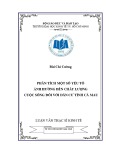 Luận văn Thạc sĩ Kinh tế: Phân tích một số yếu tố ảnh hưởng đến chất lượng cuộc sống đối với cư dân tỉnh Cà Mau