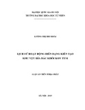 Luận án Tiến sĩ Địa chất: Lịch sử hoạt động biến dạng kiến tạo khu vực rìa bắc khối Kon Tum