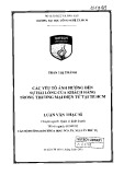 Luận văn Thạc sĩ Quản trị kinh doanh: Các yếu tố ảnh hưởng đến sự hài lòng của khách hàng trong thương mại điện tử tại TP.HCM