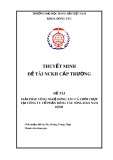 Đề tài nghiên cứu khoa học cấp trường: Giải pháp công nghệ đóng tàu cá lưới chụp tại công ty cổ phần đóng tàu sông đào Nam Định